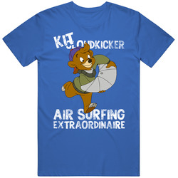 Kit Cloudkicker Air Surfing Talespin 90s Kids Tv Show Cartoon Worn Look Mens Cotton T Shirt