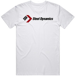 Steel Dynamics Inc Nasdaq Company Logo Employee Fan Mens Cotton T Shirt
