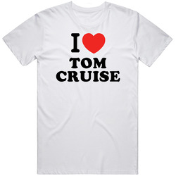 I Heart Tom Cruise Action Movie Star Actor Fan Mens Cotton T Shirt