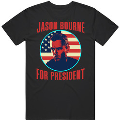 Jason Bourne Identity For President Spy Movie Fan Mens Cotton T Shirt