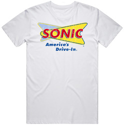 Sonic Drive In Cool Popular Food Drink Restaurant Brand Logo Gift Mens Cotton T Shirt