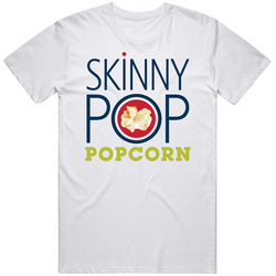 Skinny Pop Favorite Popcorn Snack Food Lovers Mens Cotton T Shirt