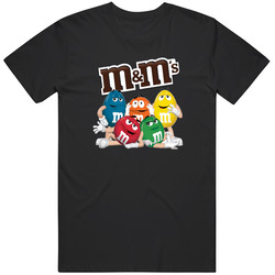 Men's M M Candy Characters Mens Cotton T Shirt