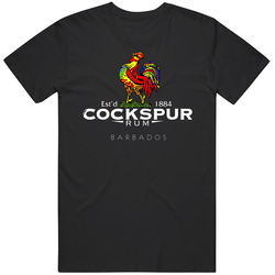 Apparel Cockspur Rum Logo Alcohol Drinking Liquor Brand Mens Cotton T Shirt