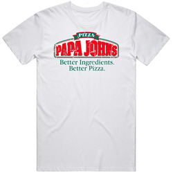 Papa Johns Logo Popular Pizza Store Restaurant Food Fan Gift Mens Cotton T Shirt