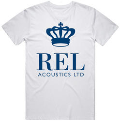 Rel Acoustics Ltd Sound Car Audio Sub Woofer Logo Mens Cotton T Shirt