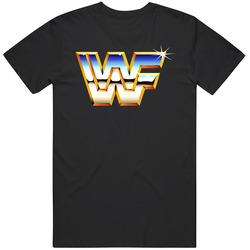 Wwf World Wrestling Federation Shiny Retro Logo Fan Mens Cotton T Shirt
