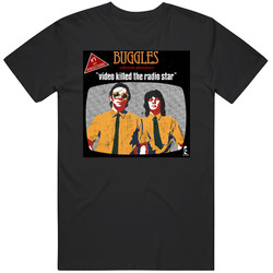 The Buggles Video Killed The Radio Star Retro Album Cover Music Fan Distressed Look Vintage Unisex T Shirt