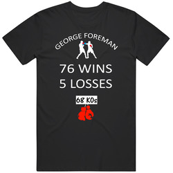 George Foreman Boxing Legend Record Stats Fan Vintage Unisex T Shirt