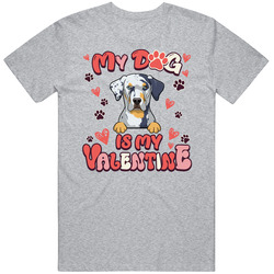 Catahoula Leopard My Dog Is My Valentine Funny Vintage Unisex T Shirt