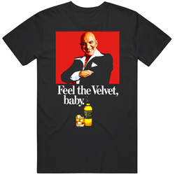 Black Velvet Whiskey Telly Savalas Retro 70s Vintage Unisex T Shirt