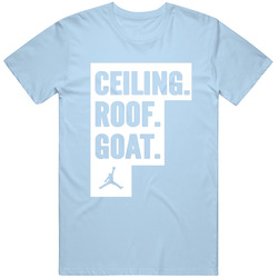 Ceiling Is The Roof Graphic Design Michael Jordan Goat North Carolina #23 Vintage Unisex T Shirt