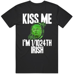 Kiss Me I'm 1-1024th Irish Donald Trump Funny St Patricks Day Vintage Unisex T Shirt