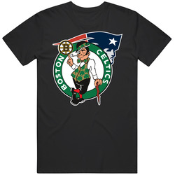 Boston Pro Sports Teams Logo Mashup City Fan Vintage Unisex T Shirt