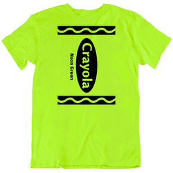 Crayola Neon Green Color Crayon Funny Halloween Group Costume Vintage Unisex T Shirt