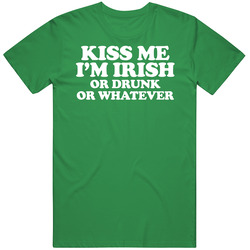 Kiss Me I'm Irish Or Drunk Funny St Patricks Day Beer Drinking Pub Crawl Vintage Unisex T Shirt