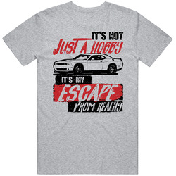 Dodge Challenger Hellcat It's Not A Hobby Escape Reality Car Worn Look Vintage Unisex T Shirt