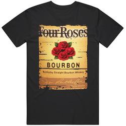Four Roses Bourbon  Alcohol Drinking Gift Distressed Look Vintage Unisex T Shirt
