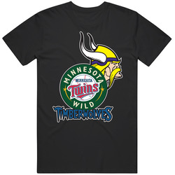 Minnesota Pro Sports Teams Logo Mashup City Fan Vintage Unisex T Shirt