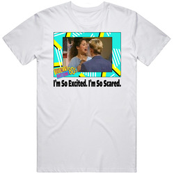 I'm So Excited I'm So Scared Saved By The Bell Tv Series Fan Vintage Unisex T Shirt