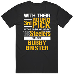 Bubby Brister 1986 3rd Round Qb Quarterback La Monroe Pittsburgh Football Draft Vintage Unisex T Shirt