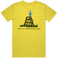 Are You Threatening Me Beavis And Butthead Don't Tread On Me Mashup Parody Mens Cotton Classic T Shirt
