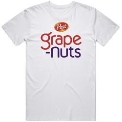 Grape Nuts Logo Greatest Cereal Of All Time Breakfast Fan Foodie Mens Cotton Classic T Shirt
