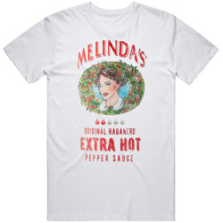 Melindas Habanero Hot Sauce Distressed Grunge Mens Cotton Classic T Shirt