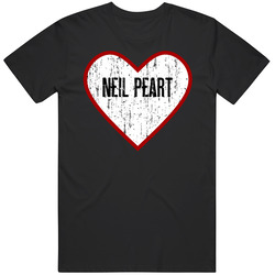 Neil Peart Distressed Heart Drummer Band Music Fan Mens Cotton Classic T Shirt