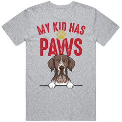 German Shorthaired Pointer Kid Has Paws Mother's Father's Day Mens Cotton Classic T Shirt