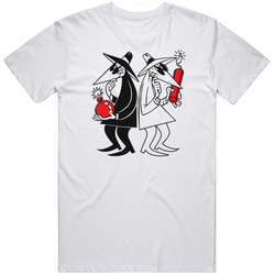Spy Vs. Spy, Mad Magazine, Cracked, Cartoon, Funny, Espionage Mens Cotton Classic T Shirt