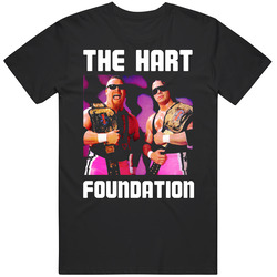 The Hart Foundation Bret Hart Jim The Anvil Mens Cotton Classic T Shirt