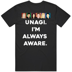 Unagi. I'm Always Aware. Friends Face Tv Fan Mens Cotton Classic T Shirt