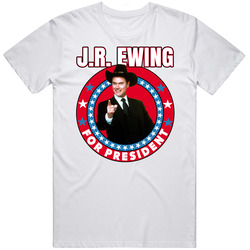 Jr Ewing Dallas For President Tv Show Villain Fan Mens Cotton Classic T Shirt