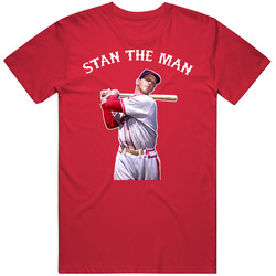 Baseball St Louis Stan The Man Musial Mens Cotton Classic T Shirt
