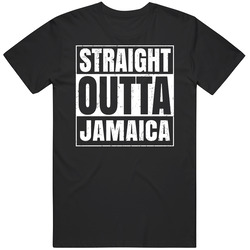 Straight Outta Jamaica High School Funny Graduation Parody Mens Cotton Classic T Shirt