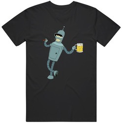 Bender Futurama Cartoon Mens Cotton Classic T Shirt