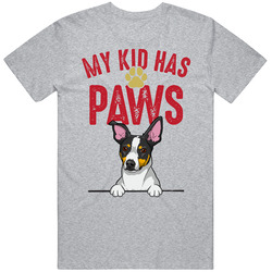 Rat Terrier Kid Has Paws Mother's Father's Day Mens Cotton Classic T Shirt