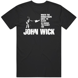 Boogeyman John Wick Action Movie Keanu Reeves Mens Cotton Classic T Shirt