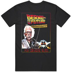 Bernie Sanders Back To The Future Funny Graphic T Shirt Parody 2016 American Election Apparel Mens Cotton Classic T Shirt