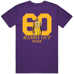Kobe Bryant 60 Points La Los Angeles Basketball Mens Cotton Classic T Shirt