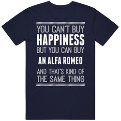 Buy An Alfa Romeo Happiness Car Lover Mens Cotton Classic T Shirt