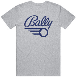 Bally Pinball Retro Mens  Grey Mens Cotton Classic T Shirt