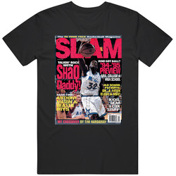 Slam Magazine Issue 3 Shaquille O'neal Popular Basketball Magazine Grunge Look Mens Cotton Classic T Shirt