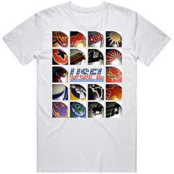 Usfl United States Football League Teams Helmets Mens Cotton Classic T Shirt