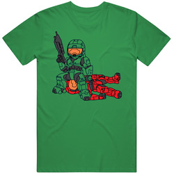 Tea Bag Halo Video Game Mens Cotton Classic T Shirt
