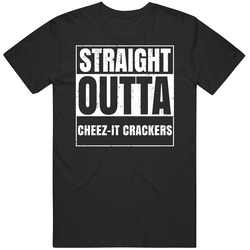 Straight Outta Cheez-it Crackers Funny Favorite Snack Food Compton Parody Mens Cotton Classic T Shirt