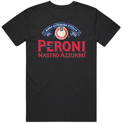 Peroni Nastro Azzurro Italian Beer Logo Mens Cotton Classic T Shirt