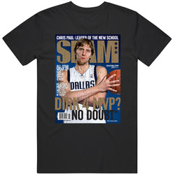 Slam Magazine Issue 98 Dirk Nowitzki Popular Basketball Magazine Grunge Look Mens Cotton Classic T Shirt
