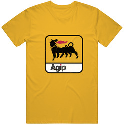 Agip, T-shirt, European, Petro, Eni, Gas Station, F1, Racing, Car, Automotive Mens Cotton Classic T Shirt
